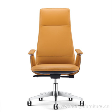 Nordic Design Boss Leather Office Chair Convenient Move